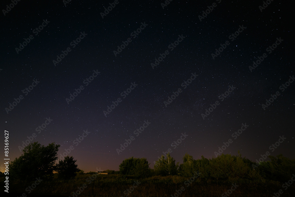 Night starry sky for background.