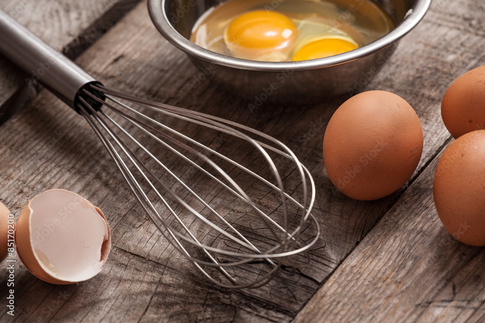 Raw eggs in a bowl Raw eggs in a bowl