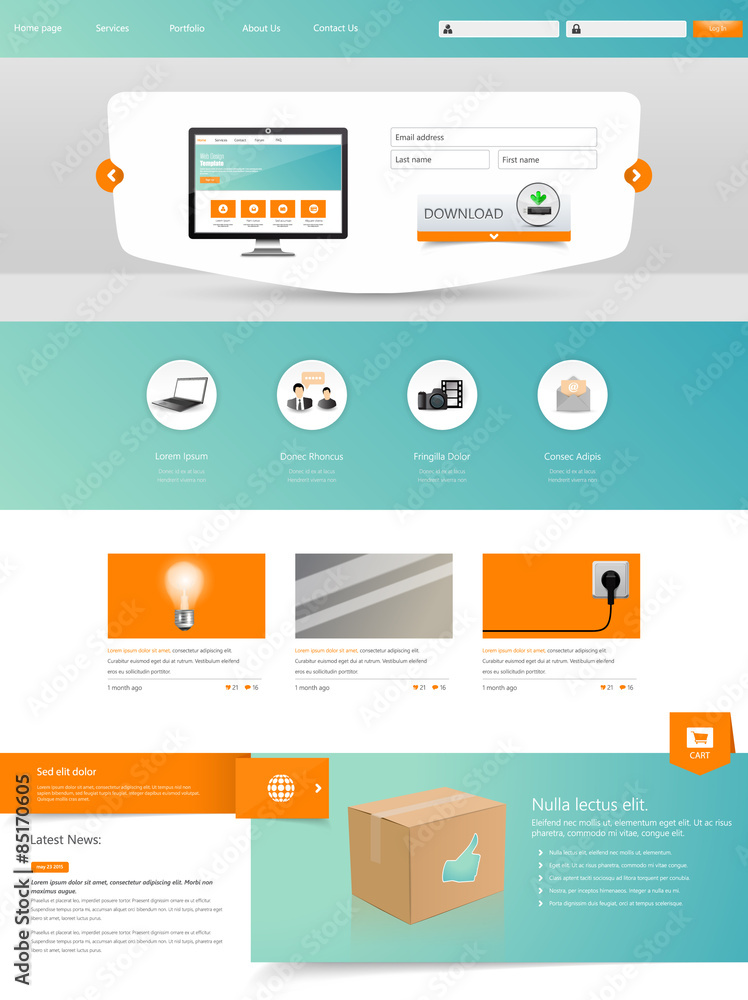 Website Template Design in Eps 10 Vector Website Template Design in Eps 10 Vector