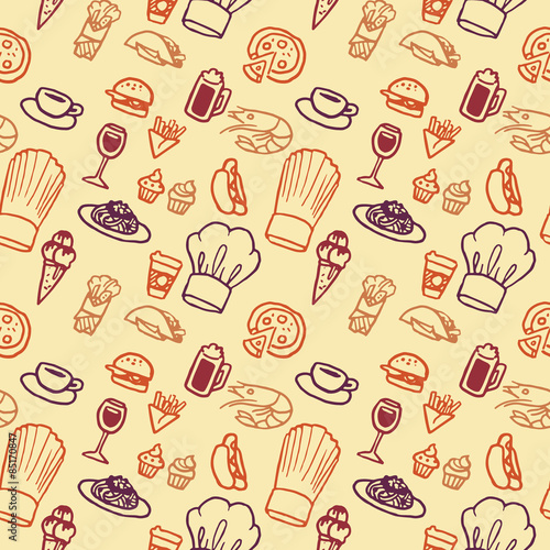 Food seamless vector pattern