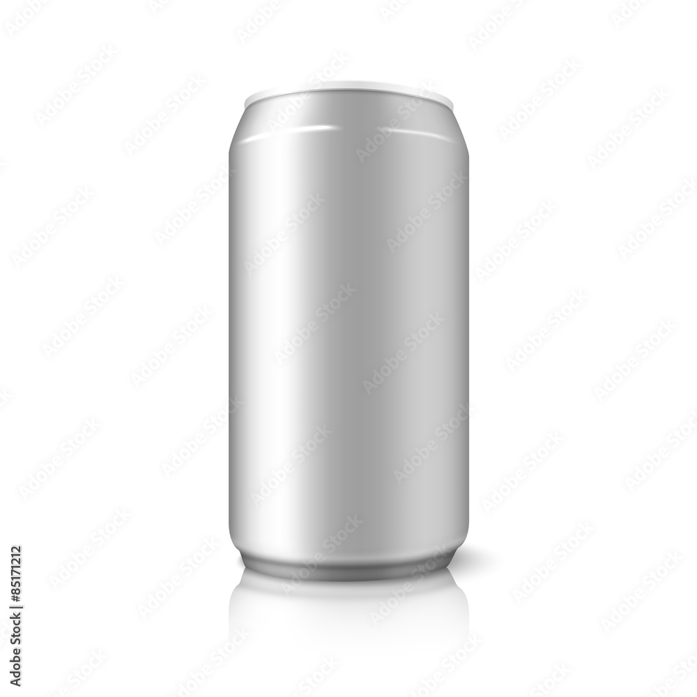 Blank vector aluminium can, for different designs of beer Blank vector aluminium can, for different designs of beer