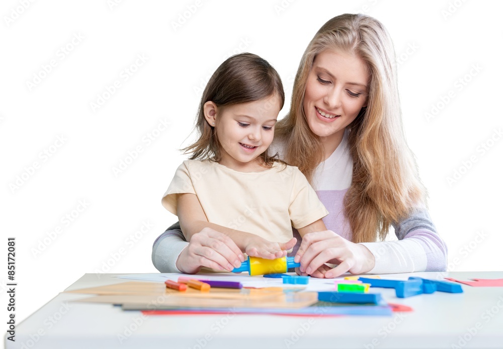 Table, preschooler, baby. Table, preschooler, baby.