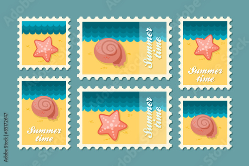 Summertime stamp set flat