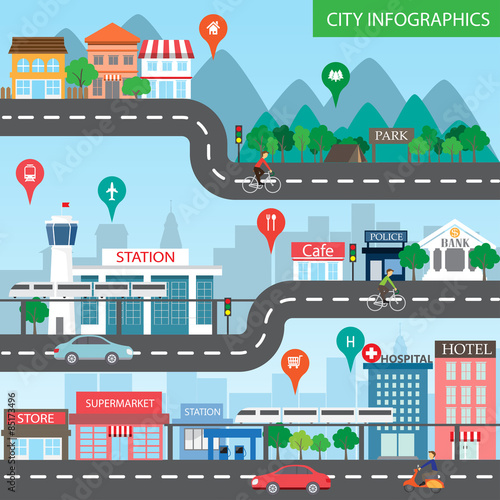 city infographic elements