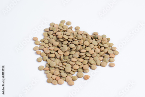 Pile of lentils - isolated