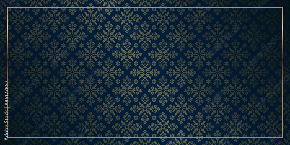 Fototapeta premium Elegant template luxury invitation, card with lace ornament. Floral elements, ornate background. Vector illustration. 