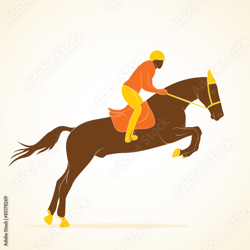 horse riding player design vector © vectoraart