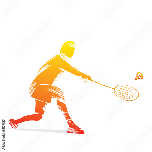 Badminton player design vector
