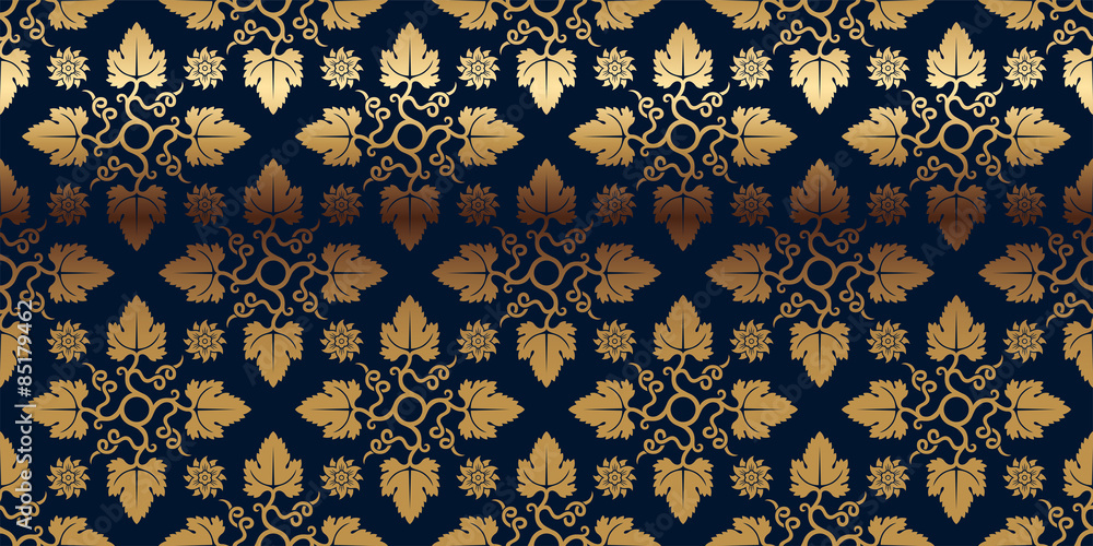 Vector card with gold pattern. Perfect for greetings, invitations and announcements.