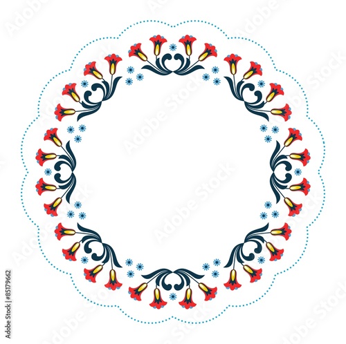folk flower frame