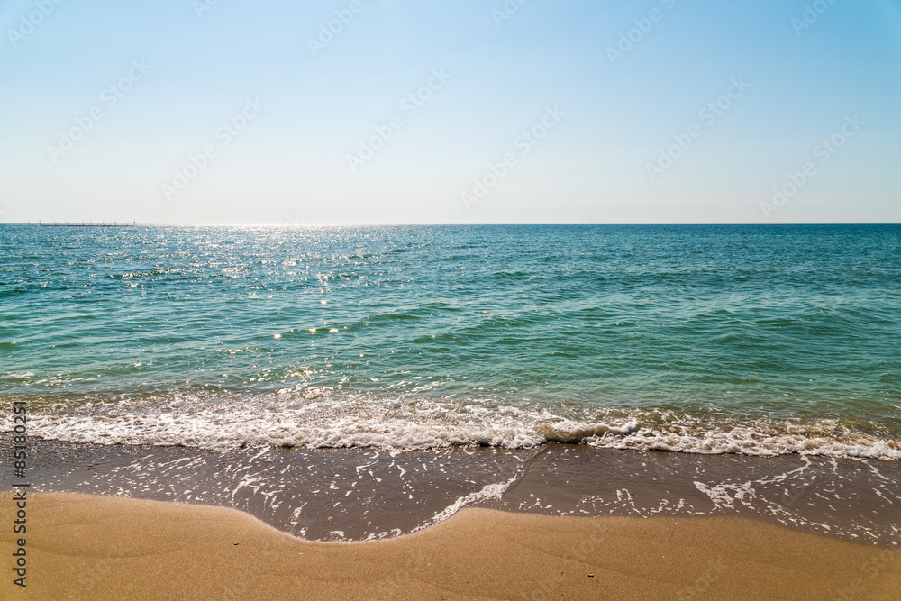 Fototapeta premium Sea And Tropical Beach In Summer Landscape