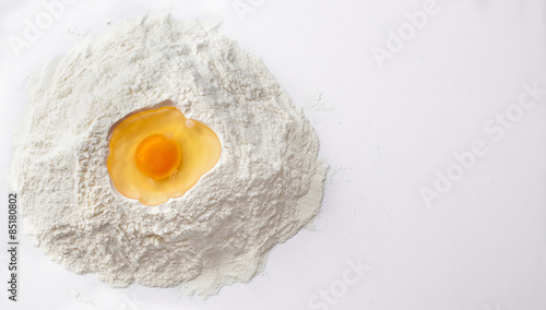 egg in flour background