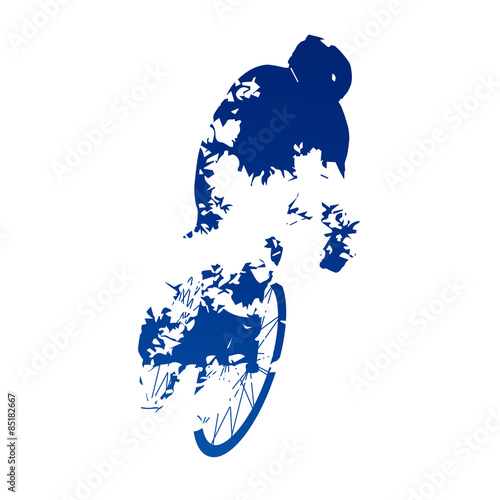 Abstract grungy vector biker