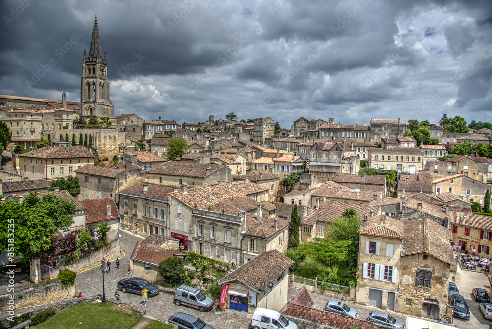 The town of St. Emillion, Bordeaux France