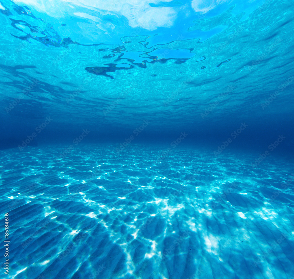 Underwater shot of the sea sandy bottom