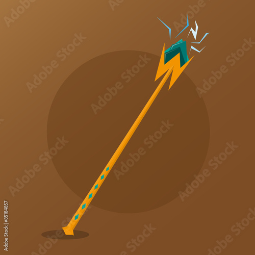 Cartoon Staff Weapon For The Game