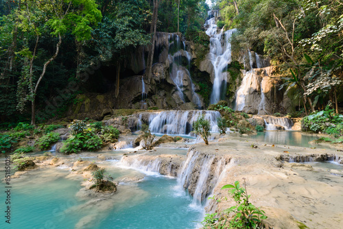 Kouangxi waterfall at Luang Prabang in Laos.
