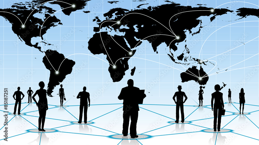 global connection of the people social business network global connection of the people social business network