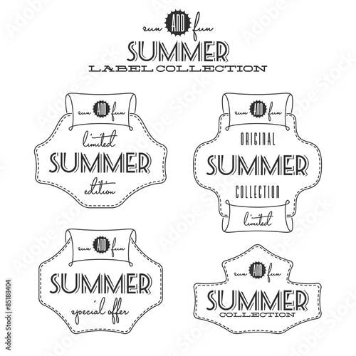 Collection of summer related vintage labels