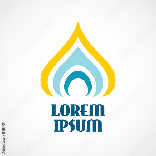 Religion logo template. Stylized orthodox church dome or candle.