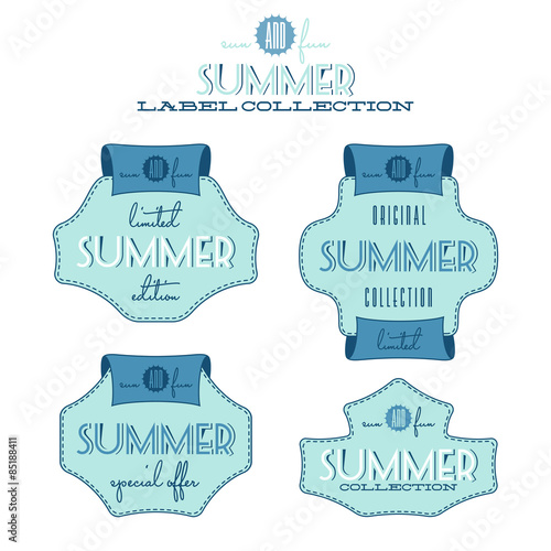 Collection of summer related vintage labels