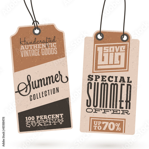 Collection of Vintage Summer Sales Related Hang Tags