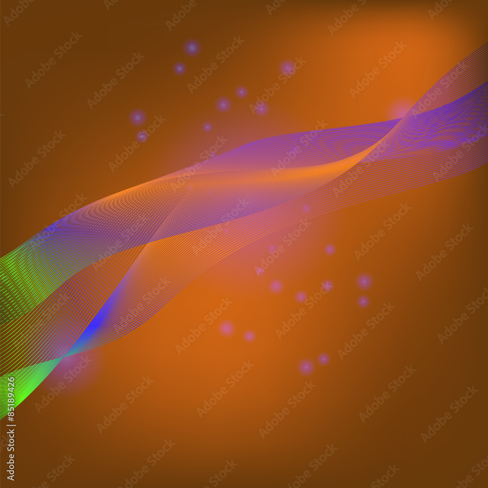 Naklejka premium Abstract Colorful Wave