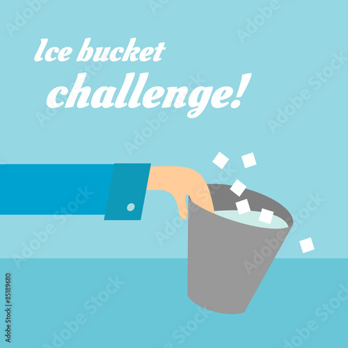 ALS ice bucket challenge card flat design