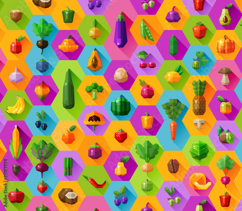 fruits and vegetables vector logo design template. fresh food or