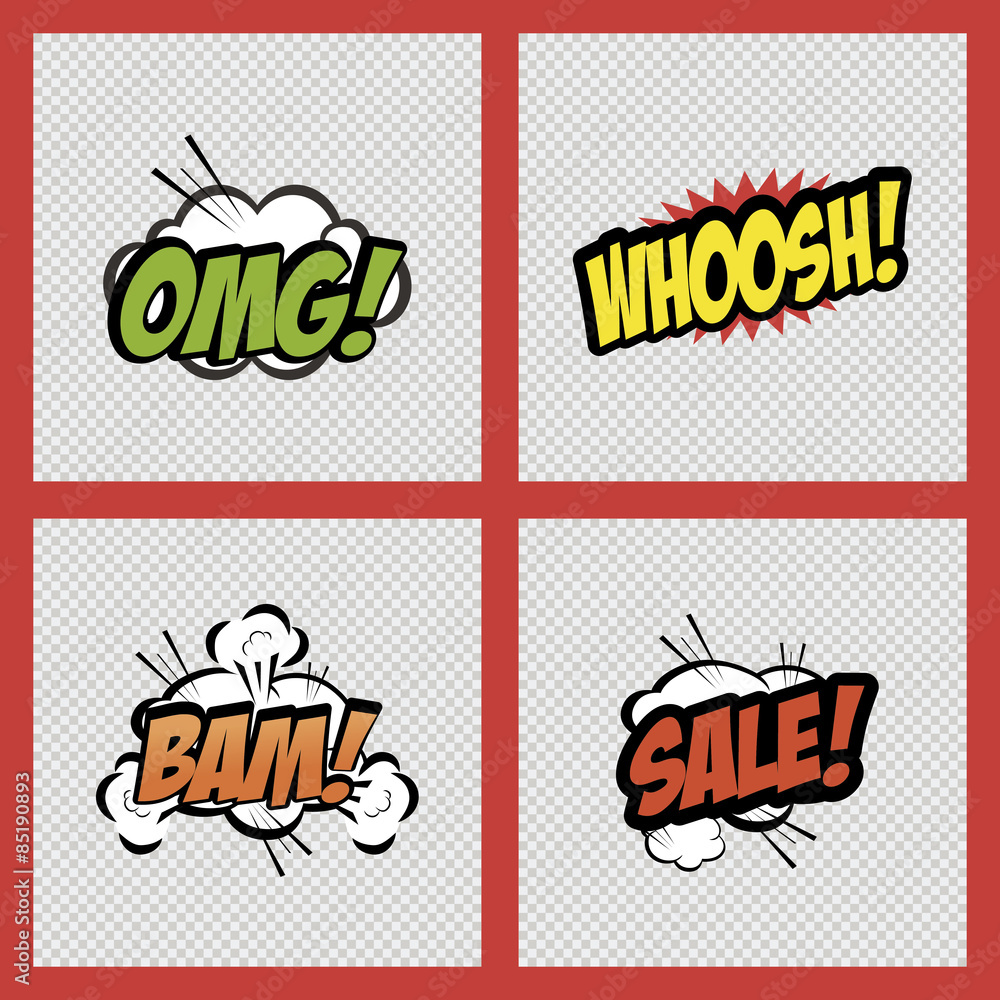 Naklejka premium Comic