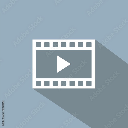 Icono película azul sombra