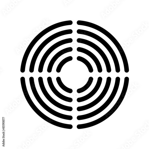 Speaker grille concentric lines template