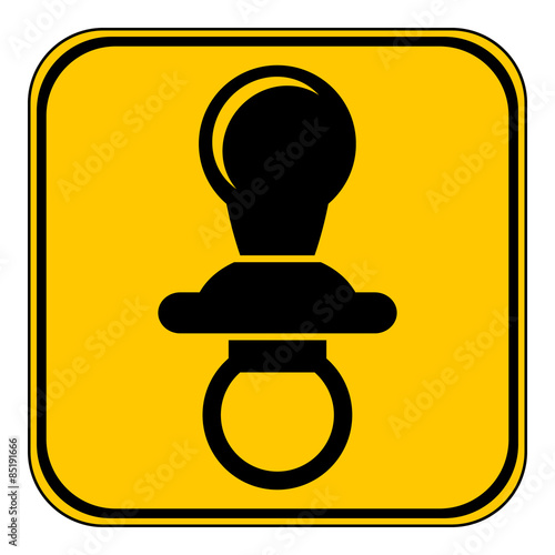 Baby pacifier button.