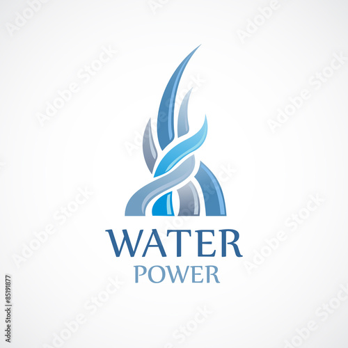 Valokuva Upstream water flows logo template