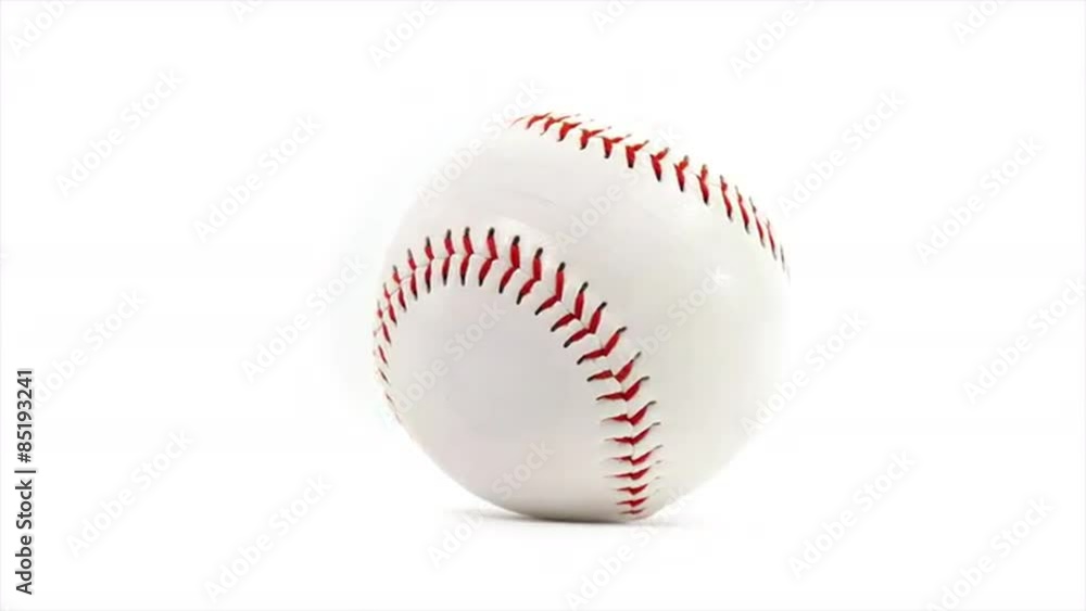 Spinning Baseball Loop on White Spinning Baseball Loop on White