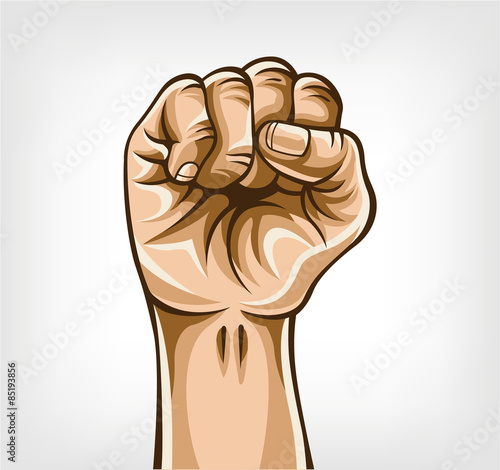 Vector fist cartoon illustration
