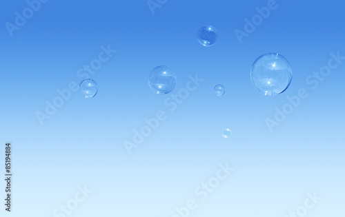 Soap bubbles in sky