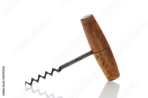 Antique Wooden Handled Corkscrew