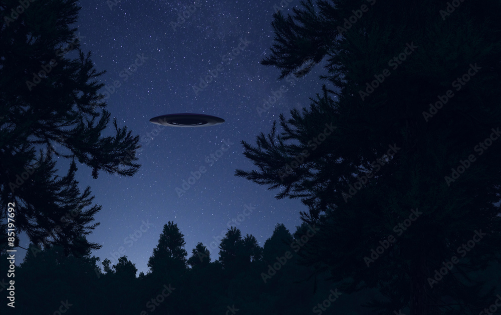 Naklejka premium Ufo in the sky