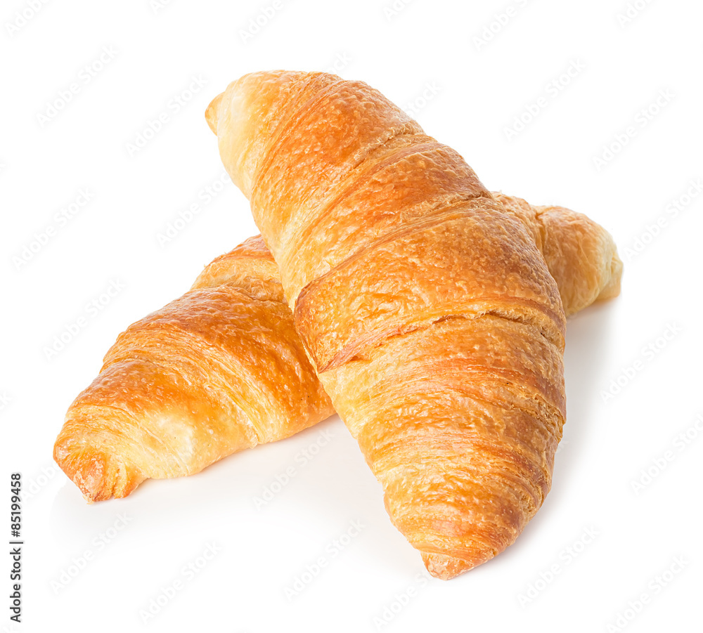 Croissants isolated on white