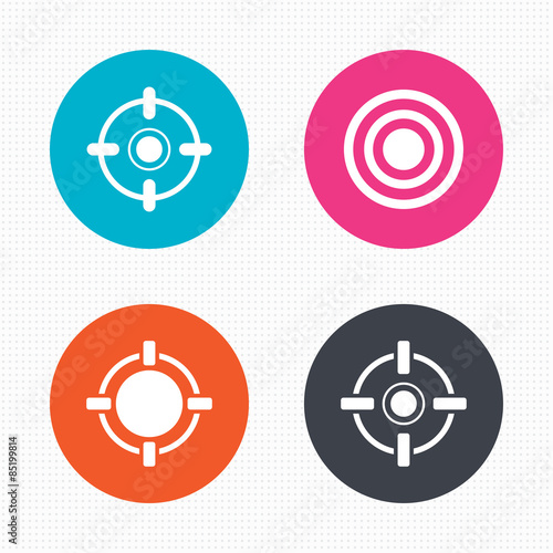 Crosshair icons. Target aim signs symbols.