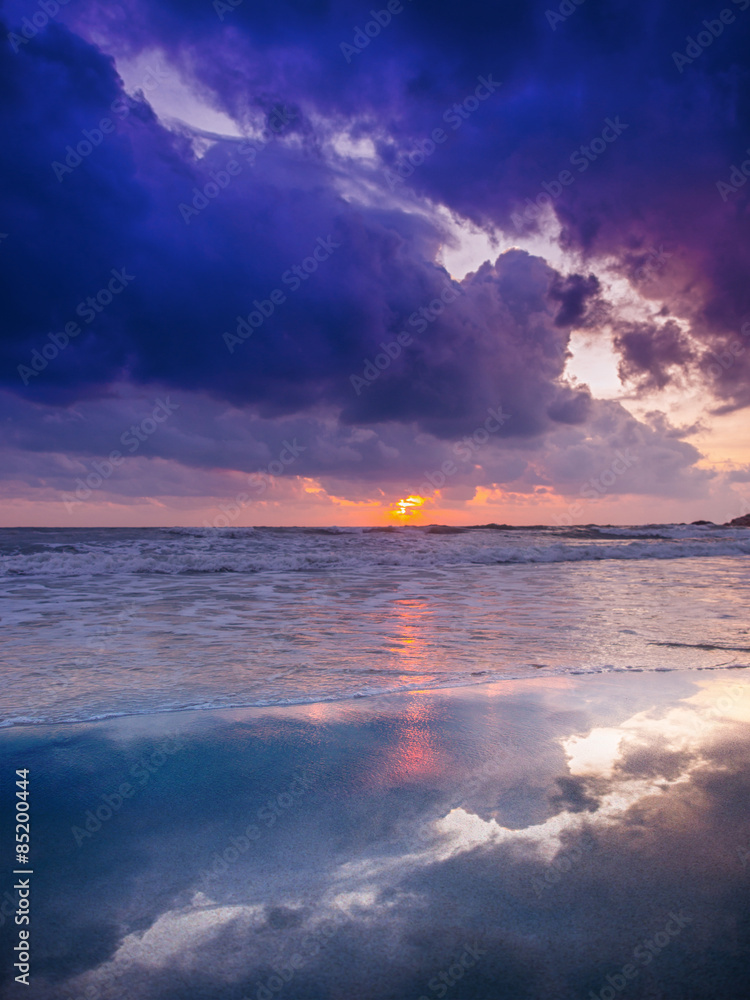 Sea sunrise in Koh Samui island