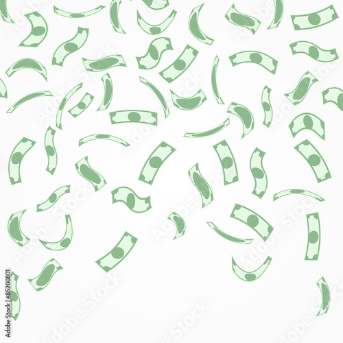 Background with money falling from above.