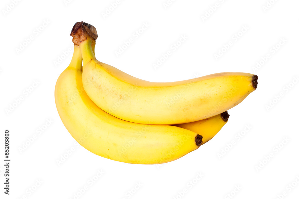 Bunch of bananas isolated on white background