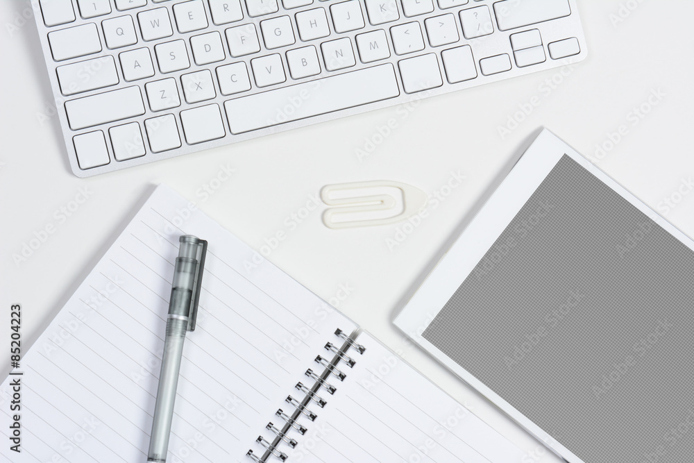 White Desk Tablet Grid Screen White Desk Tablet Grid Screen