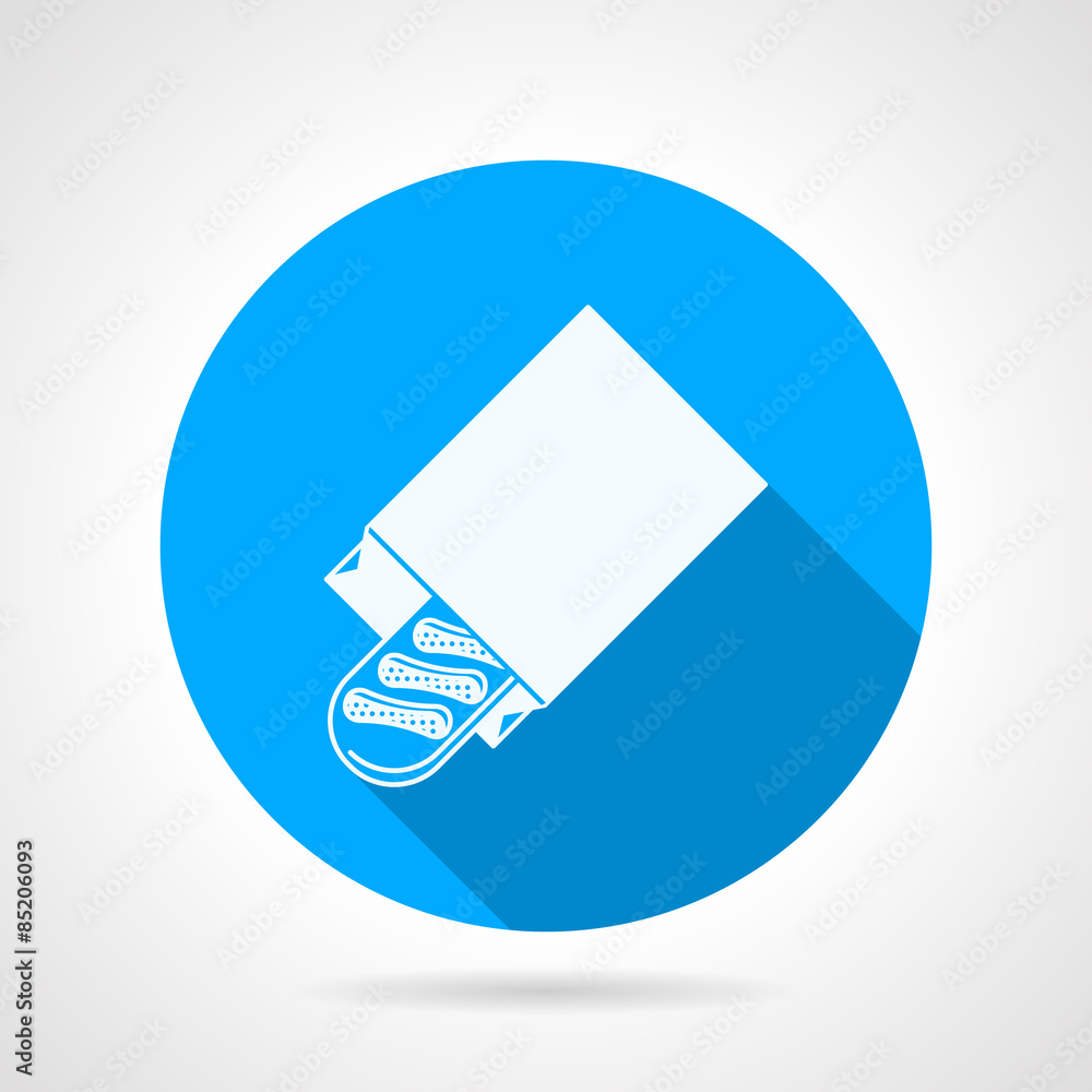 Contour vector icon for pack with baguette Contour vector icon for pack with baguette
