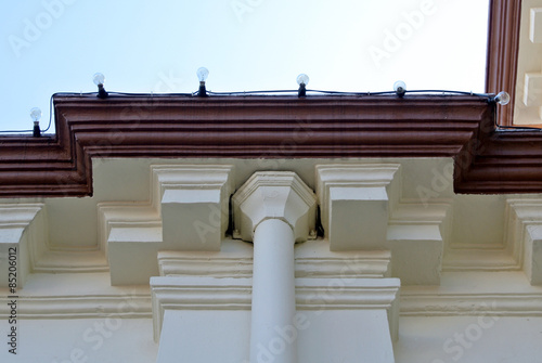 Architectural detail at the Muhammadi Mosque The Kelantan State Mosque in Kelantan photo