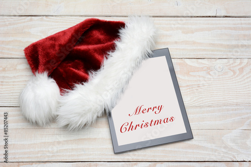 Santa Hat With Happy Holidays Tablet