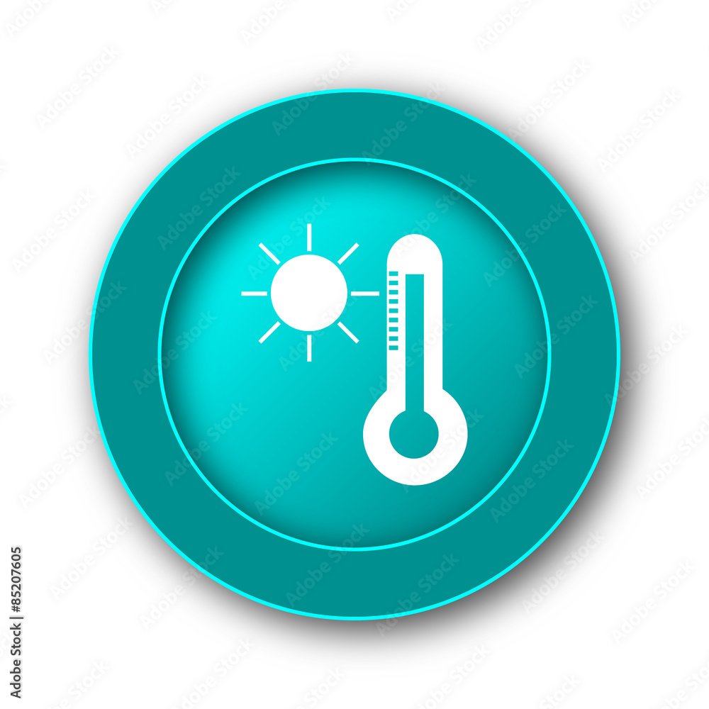 Sun and thermometer icon Sun and thermometer icon