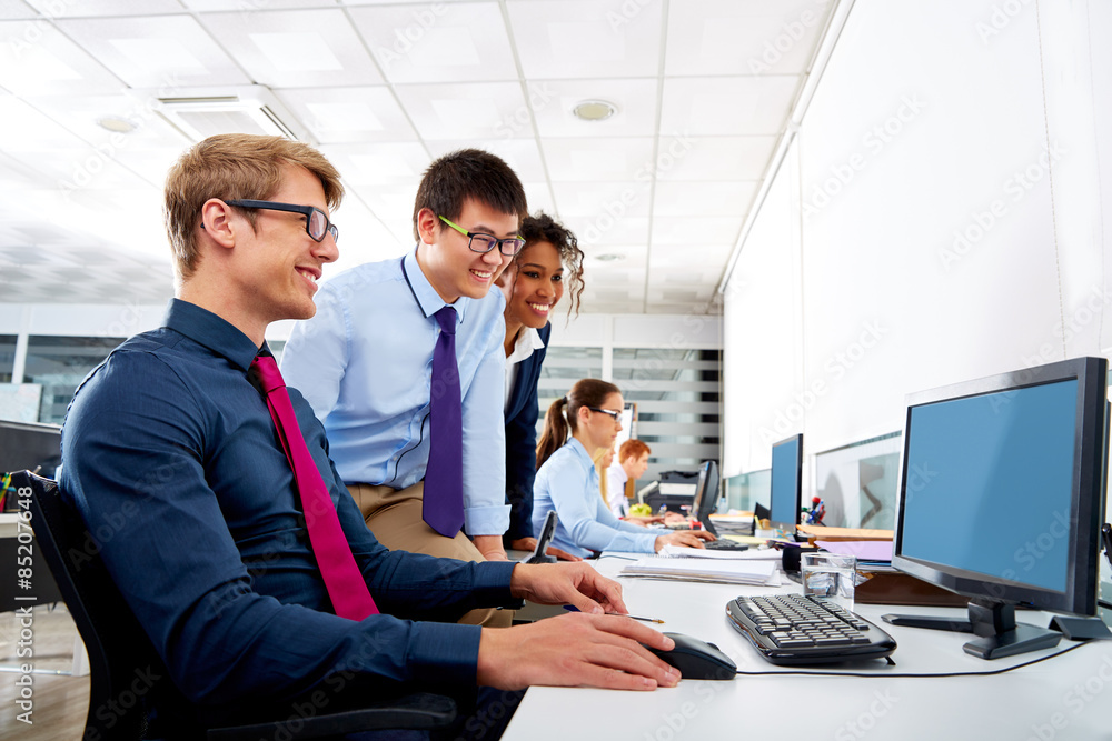 Business team young people multi ethnic teamwork Business team young people multi ethnic teamwork